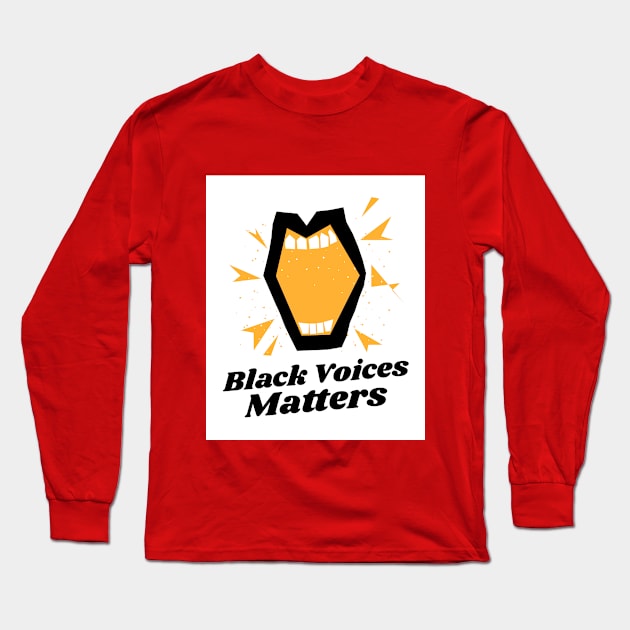 Black Voices Matter Long Sleeve T-Shirt by Jennson Designs